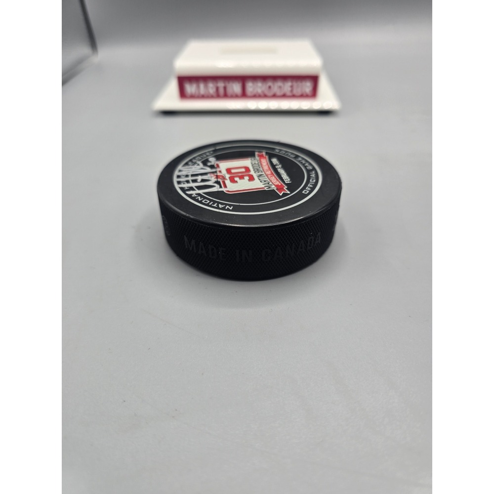 Authentic Fanatics Martin Brodeur NJ Devils Retirement Night Hockey Puck Case - Picture 11 of 13
